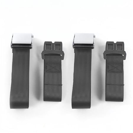 Airplane 2 Point Charcoal Lap Bench Seat Belt Kit With 3 Belts For 1953-1956 Ford Truck